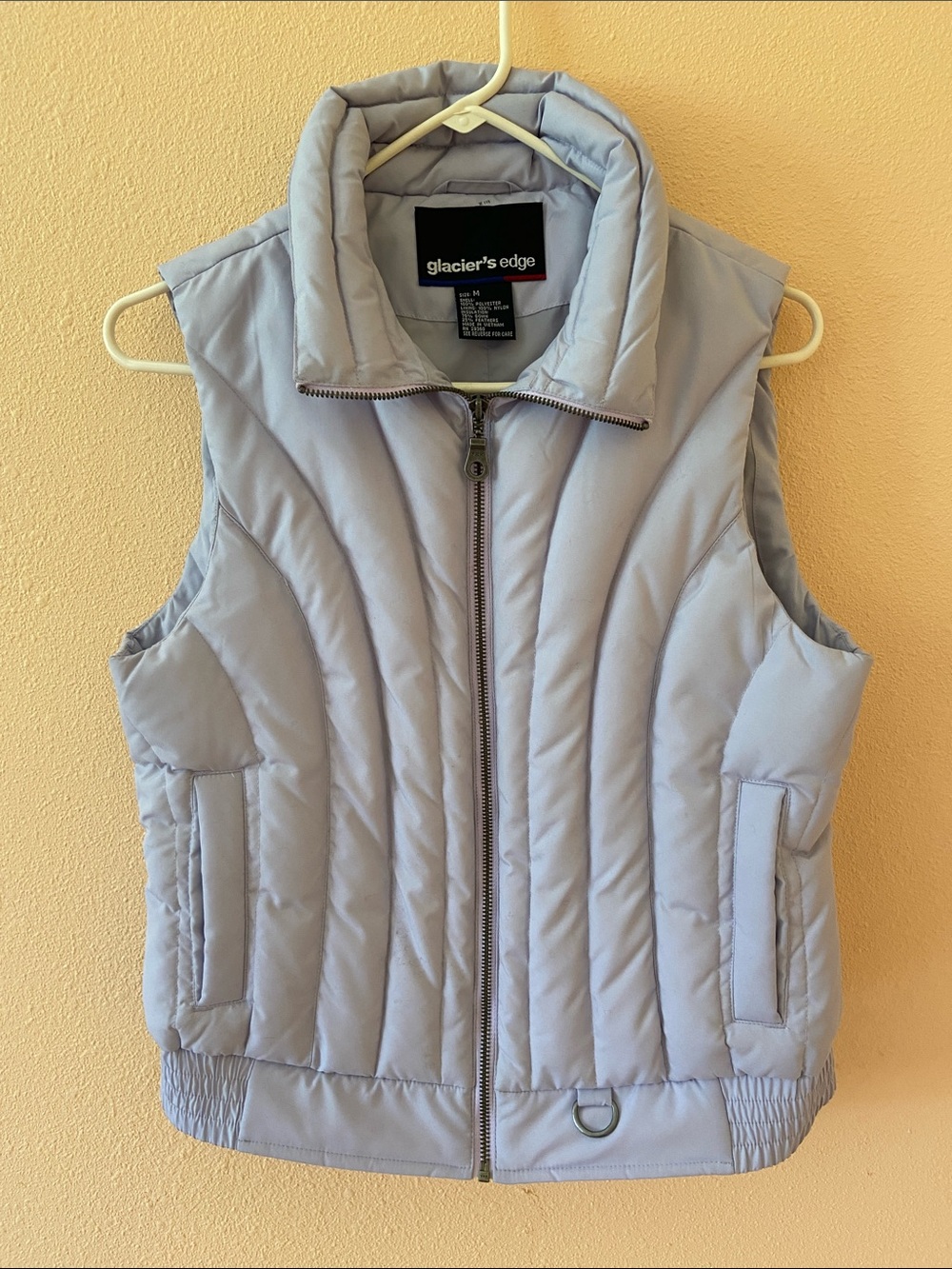Women’s Lavender Glaciers Edge Down Puffer Vest, Size Medium